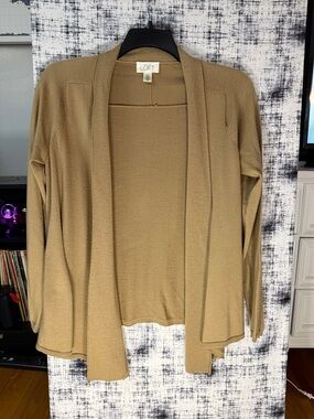 LOFT Open-Front Cardigan in Camel